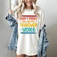 Teacher Voice Teacherlife Primary School Teacher Women's Comfort Colors T-Shirt Ivory Teacher Voice Teacherlife Primary School Teacher Women's Comfort Colors T-Shirt Ivory