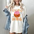 Teachers Love Brains Halloween T-Shirt For Men Women Women's Comfort Colors T-Shirt Ivory