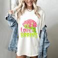 Teachers Love Brains Zombie Teacher Halloween Zombies Women's Comfort Colors T-Shirt Ivory