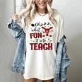 Teachers Oh What Fun It Is To Teach Cute Red Plaid Reindeer Women's Comfort Colors T-Shirt Ivory