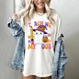 Teaching My Boos Ghost Teacher Cute Pencil Halloween Teacher Women's Comfort Colors T-Shirt Ivory