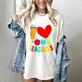 Teens Graduation I Heart My Teachers I Love My Teachers Women's Comfort Colors T-Shirt Ivory