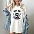 Test Day Stressed Cat Teacher Student Kids Testing Day Women's Comfort Colors T-Shirt Ivory
