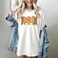 Thanksgiving Turkey Teach Thankful Teacher Girly Bow Women Women's Comfort Colors T-Shirt Ivory Thanksgiving Turkey Teach Thankful Teacher Girly Bow Women Women's Comfort Colors T-Shirt Ivory