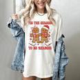 Tis The Season Reading Christmas Shirt Book Lovers Teacher Women's Comfort Colors T-Shirt Ivory