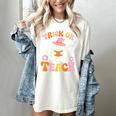 Trick Or Teach Cute Floral Ghost Teacher Halloween Costume Women's Comfort Colors T-Shirt Ivory Trick Or Teach Cute Floral Ghost Teacher Halloween Costume Women's Comfort Colors T-Shirt Ivory