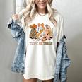 Trick Or Teach Groovy Teacher Halloween Floral Ghost Women's Comfort Colors T-Shirt Ivory Trick Or Teach Groovy Teacher Halloween Floral Ghost Women's Comfort Colors T-Shirt Ivory