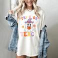 Trick Or Teach Teacher Groovy Ghost Halloween Teacher Women's Comfort Colors T-Shirt Ivory Trick Or Teach Teacher Groovy Ghost Halloween Teacher Women's Comfort Colors T-Shirt Ivory