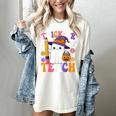 Trick Or Teach Teacher Pencil Ghost Halloween Teacher Women's Comfort Colors T-Shirt Ivory Trick Or Teach Teacher Pencil Ghost Halloween Teacher Women's Comfort Colors T-Shirt Ivory