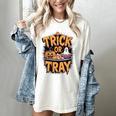 Trick Or Tray Halloween Cafeteria Teacher School Women's Comfort Colors T-Shirt Ivory
