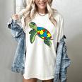 Turtle Puzzle Pieces For Autism Awareness Kids Women Teacher Women's Comfort Colors T-Shirt Ivory Turtle Puzzle Pieces For Autism Awareness Kids Women Teacher Women's Comfort Colors T-Shirt Ivory