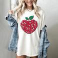 Valentines Day Teacher Hearts Apple Love Teach Women Men Women's Comfort Colors T-Shirt Ivory