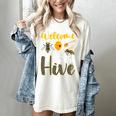 Welcome To The Hive Bee Teacher Back To School Women's Comfort Colors T-Shirt Ivory