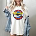Wonder Teacher Super Woman Power Superhero Back To School Women's Comfort Colors T-Shirt Ivory