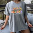 2nd Second Grade Teacher Wildflower Back To School Floral Women's Comfort Colors T-Shirt Gray