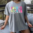 4th Grade Squad Fourth Teacher Student Team Back To School Women's Comfort Colors T-Shirt Gray