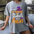 My 4th Grade Students Are a Treat Teacher Halloween Witch For Men Women Kids Women's Comfort Colors T-Shirt Gray My 4th Grade Students Are a Treat Teacher Halloween Witch For Men Women Kids Women's Comfort Colors T-Shirt Gray