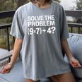 67 Meme PEMDAS Math Teacher Brainrot Elementary Joke Women's Comfort Colors T-Shirt Gray