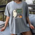 67 Teacher Halloween Ghost Six Seven Meme Math Joke Women's Comfort Colors T-Shirt Gray