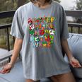 ABCs Learning Kindergarten Teacher Christmas Lights Alphabet For Men Women Kids Women's Comfort Colors T-Shirt Gray