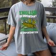 AG Teacher English Is Important But Agriculture Teacher Women's Comfort Colors T-Shirt Gray