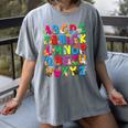 Alphabet Animals ABCs Zoo Kids Boys Girls Teacher Women's Comfort Colors T-Shirt Gray