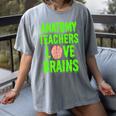 Anatomy Teachers Love Brains Halloween Teacher Costume Shirt Women's Comfort Colors T-Shirt Gray