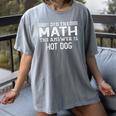 The Answer Is Hot Dog Math Teacher Student Women's Comfort Colors T-Shirt Gray