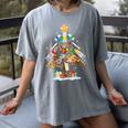 Art Christmas Tree Merry Christmas Artist Art Teacher Women's Comfort Colors T-Shirt Gray