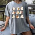 Art Teacher Ghost Halloween Artists Painter Teacher Spooky Women's Comfort Colors T-Shirt Gray Art Teacher Ghost Halloween Artists Painter Teacher Spooky Women's Comfort Colors T-Shirt Gray