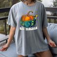 Art Teacher Pumpkin Halloween Night Men Women Women's Comfort Colors T-Shirt Gray Art Teacher Pumpkin Halloween Night Men Women Women's Comfort Colors T-Shirt Gray