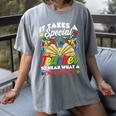 Autism Awareness Teacher Shirts It Takes A Special Teacher Women's Comfort Colors T-Shirt Gray