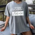 Avoid Negativity Math Teacher Women's Comfort Colors T-Shirt Gray