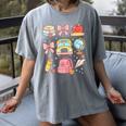 Back To School Coquette Teacher Women Girl Kindergarten PreK Women's Comfort Colors T-Shirt Gray Back To School Coquette Teacher Women Girl Kindergarten PreK Women's Comfort Colors T-Shirt Gray