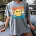 Back To School Groovy Smile Preschool Teachers Students Kids Women's Comfort Colors T-Shirt Gray