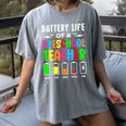 Battery Life Of a Preschool School Teacher School Week Women's Comfort Colors T-Shirt Gray
