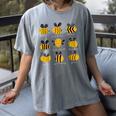 Bee Kind Positive Brave Happy Confident Humble Teacher Women's Comfort Colors T-Shirt Gray Bee Kind Positive Brave Happy Confident Humble Teacher Women's Comfort Colors T-Shirt Gray