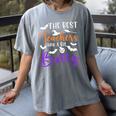 The Best Teachers Are A Bit Batty Teacher Bat Halloween Women's Comfort Colors T-Shirt Gray The Best Teachers Are A Bit Batty Teacher Bat Halloween Women's Comfort Colors T-Shirt Gray