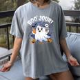 Boo Jour Ghost Halloween French Teacher Cute Coffe Croissant Women's Comfort Colors T-Shirt Gray Boo Jour Ghost Halloween French Teacher Cute Coffe Croissant Women's Comfort Colors T-Shirt Gray