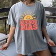 Buenos Dias Spanish Teacher Appreciation Back To School Women's Comfort Colors T-Shirt Gray Buenos Dias Spanish Teacher Appreciation Back To School Women's Comfort Colors T-Shirt Gray