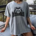 Bulldogs Teacher Student School Sports Fan Team Spirit Women's Comfort Colors T-Shirt Gray