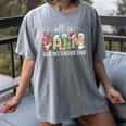 All Is Calm Said No Teacher Ever Teacher Christmas Women's Comfort Colors T-Shirt Gray
