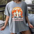 You Can't Scare Me I Teach Middle School Teacher Halloween Women's Comfort Colors T-Shirt Gray