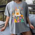 You Can't Scare Me I Teach Pre-k Teacher Halloween Ghost Men Women Kids Women's Comfort Colors T-Shirt Gray