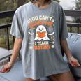 You Can't Scare Me I Teach History Retro Teacher Halloween Women's Comfort Colors T-Shirt Gray