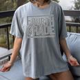 Checkered Fourth Grade Teacher Team Crew Back To School Women's Comfort Colors T-Shirt Gray
