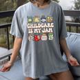 Childcare Is My Jam Child Care Teacher School Psychologist Women's Comfort Colors T-Shirt Gray Childcare Is My Jam Child Care Teacher School Psychologist Women's Comfort Colors T-Shirt Gray