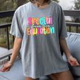 Color Special Education Squad Groovy Dream Team SPED Teacher Women's Comfort Colors T-Shirt Gray Color Special Education Squad Groovy Dream Team SPED Teacher Women's Comfort Colors T-Shirt Gray