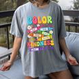 Color The World With Kindness Teachers Back To School Women's Comfort Colors T-Shirt Gray Color The World With Kindness Teachers Back To School Women's Comfort Colors T-Shirt Gray