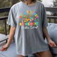 Colorful Math Teacher Retirement Solve The Problem Retired Women's Comfort Colors T-Shirt Gray